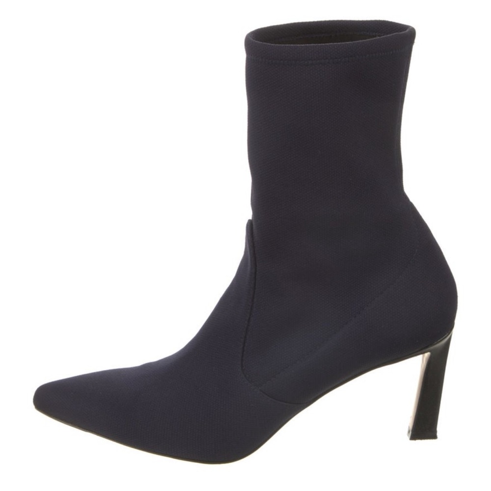 Stuart Weitzman Navy Sock Boot - image 1